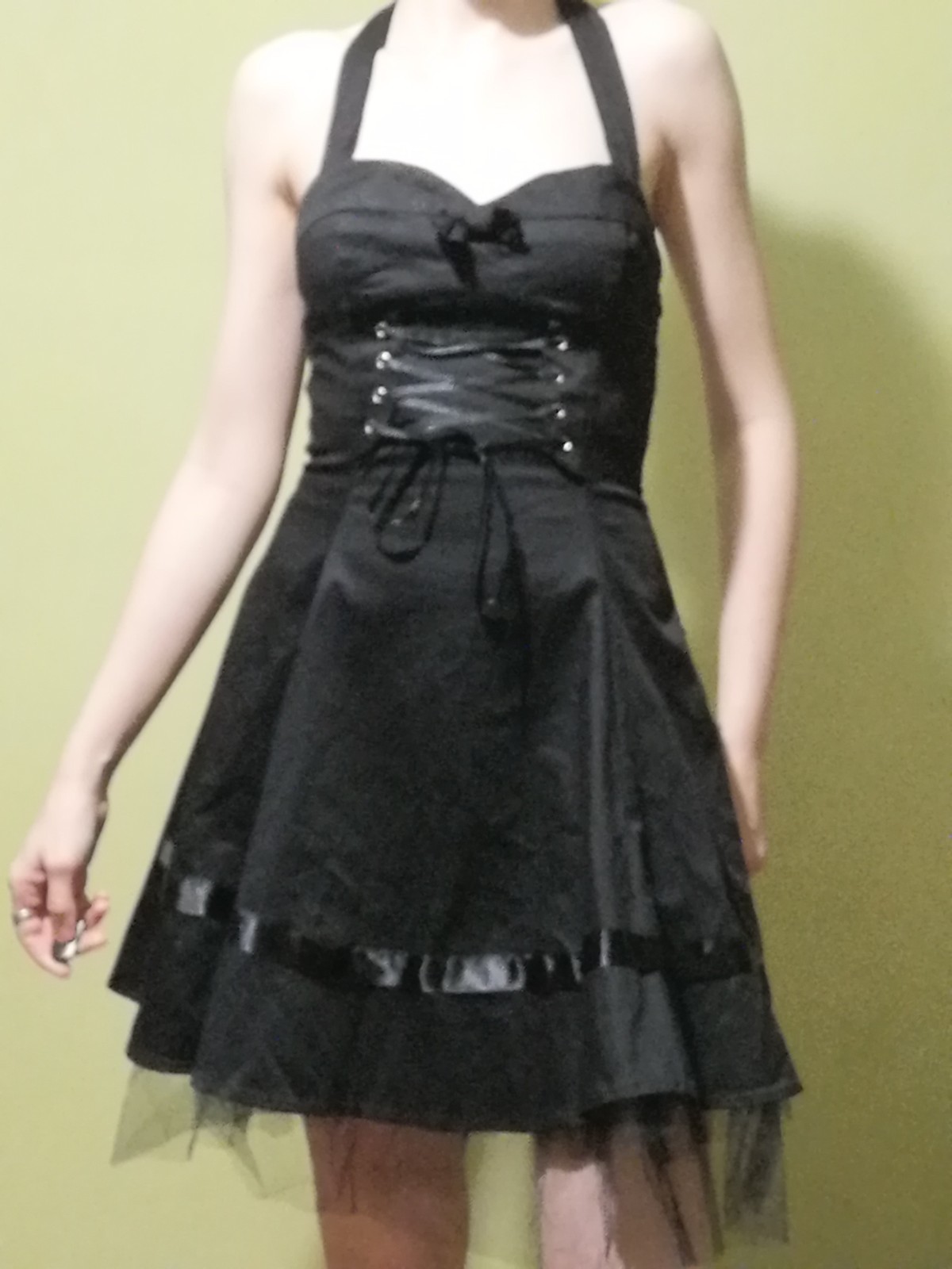 Hearts & roses gothic dress corset size S