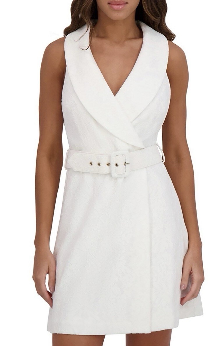 Kensie Women’s Lace a-Line Minidress – White – Size 6