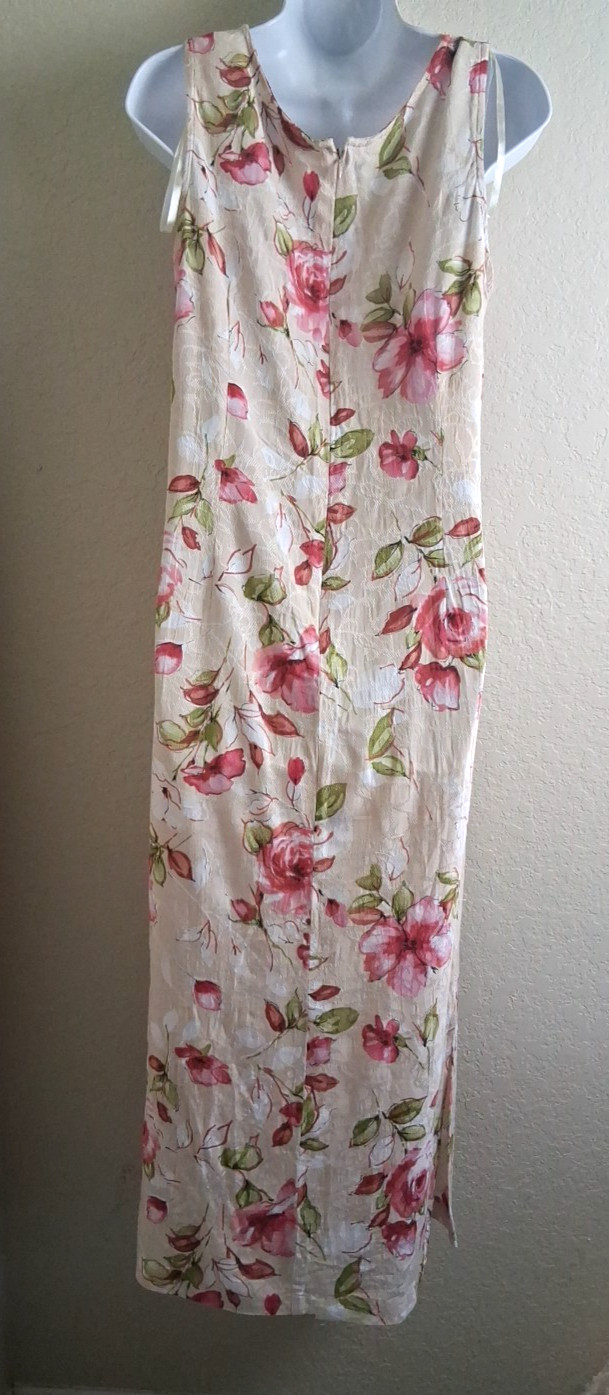 Karin Stevens Women’s Sleeveless Flowers Maxi Dress W/ Blouse Size 12