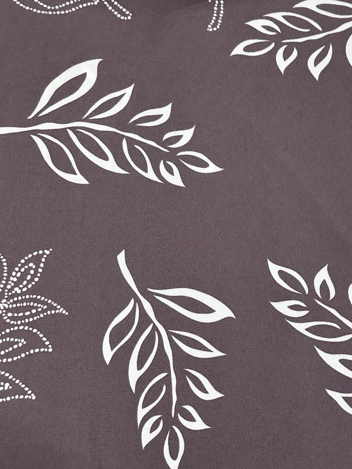 Absolutely Famous XL Square Neck Puff Sleeve Neutral Leaf Print Midi Dress Boho