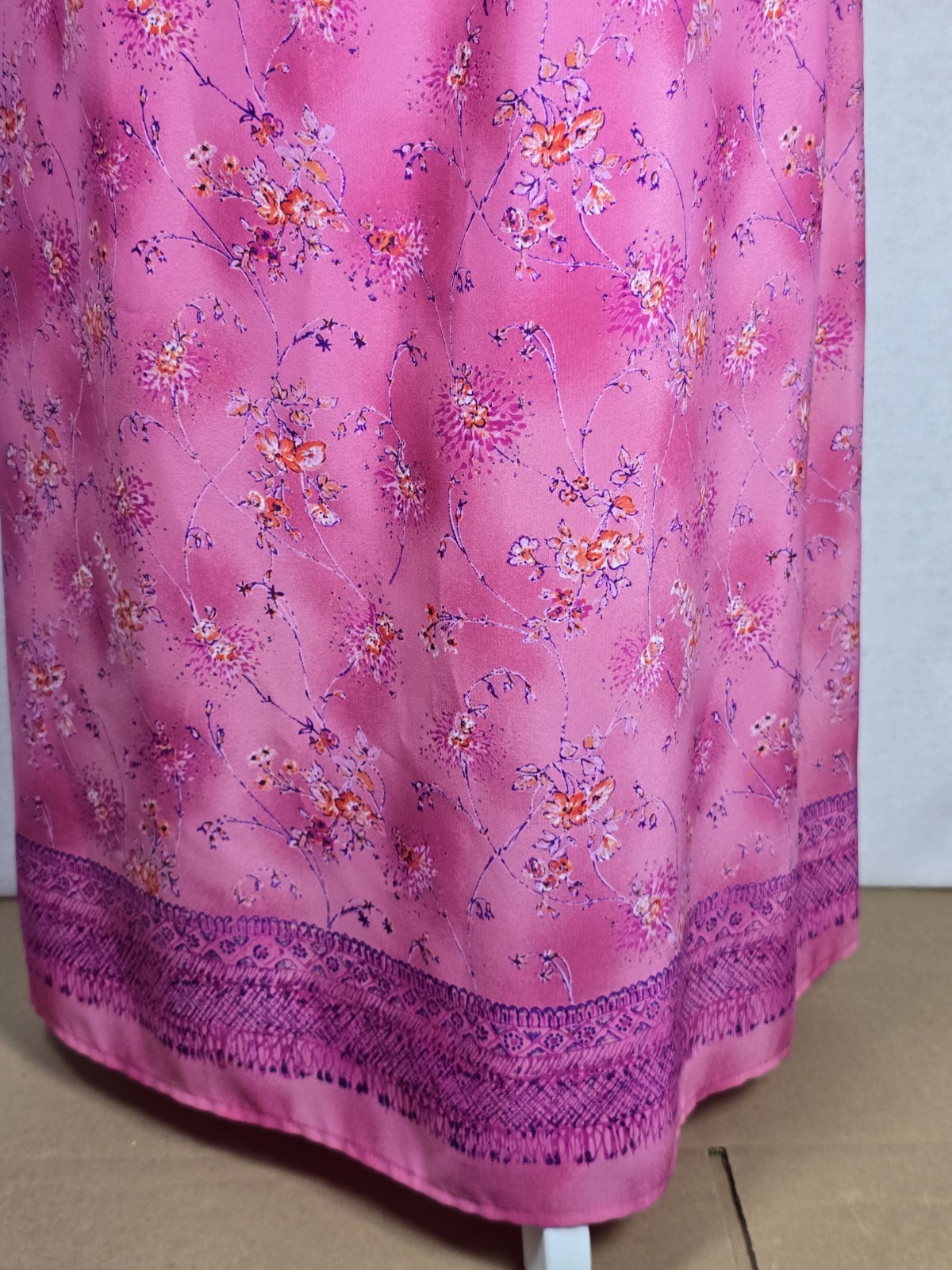 Rabbit Designs Womens Dress Size 10 Med Pink Floral Peasant Cottagecore Boho