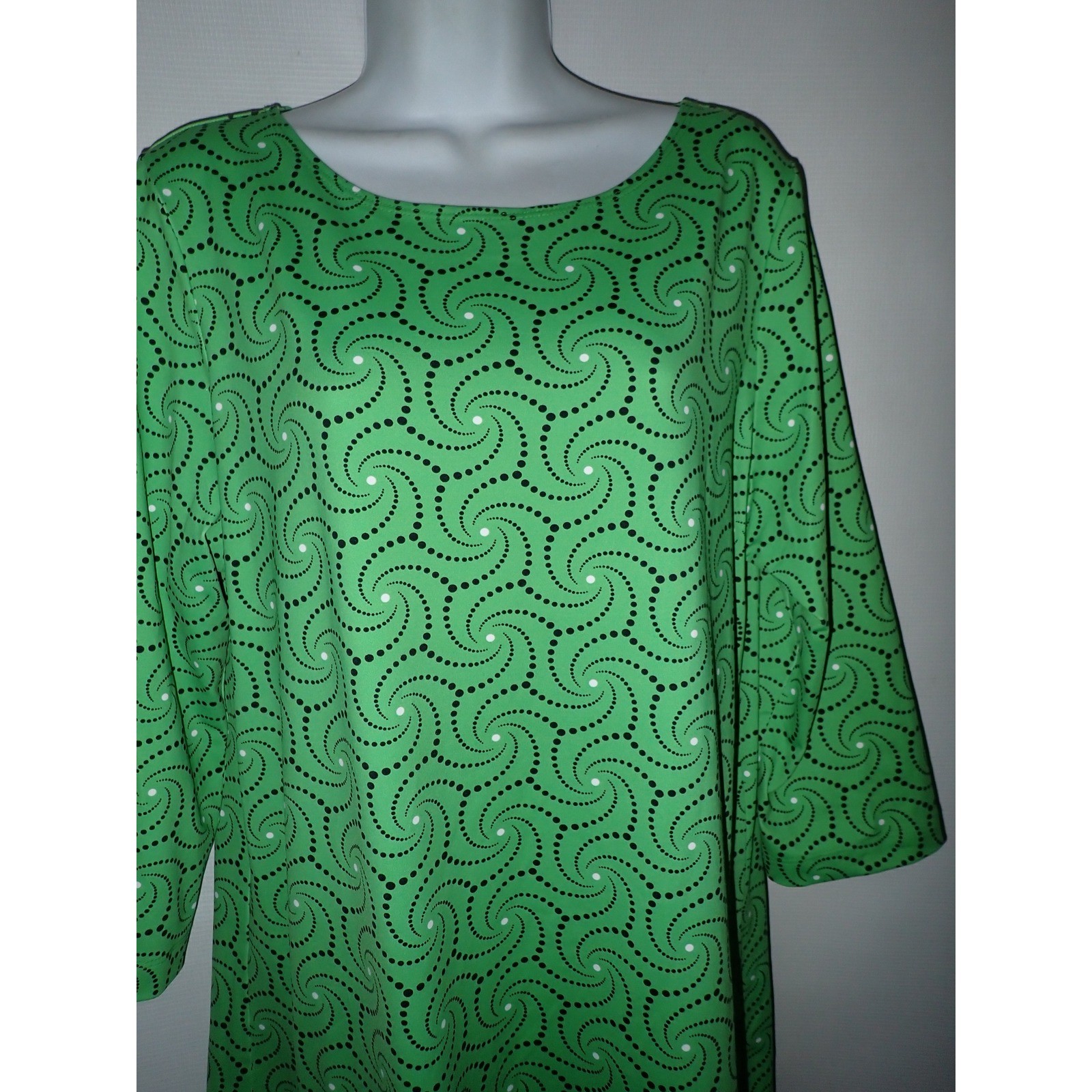 MELLY M Boatneck Cayman Shift Dress Green Blue Career Office Women’s M