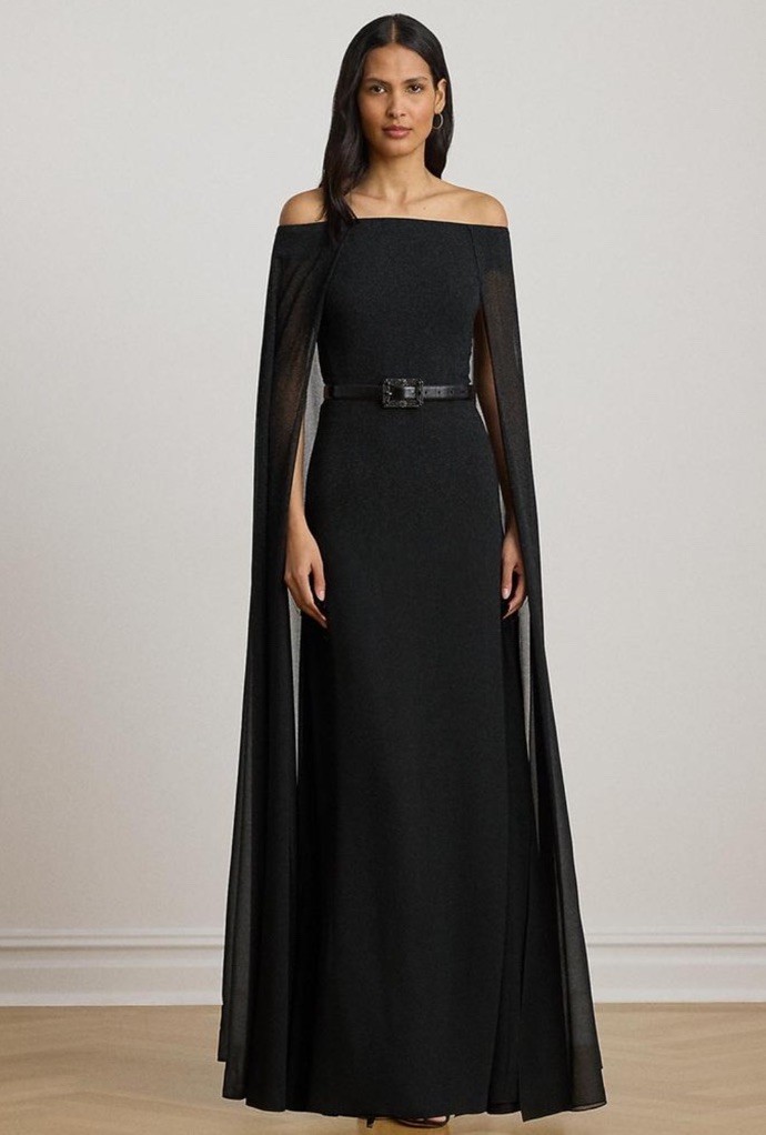 $325 Lauren Ralph Lauren Women’s Edlyne Gown Black 8