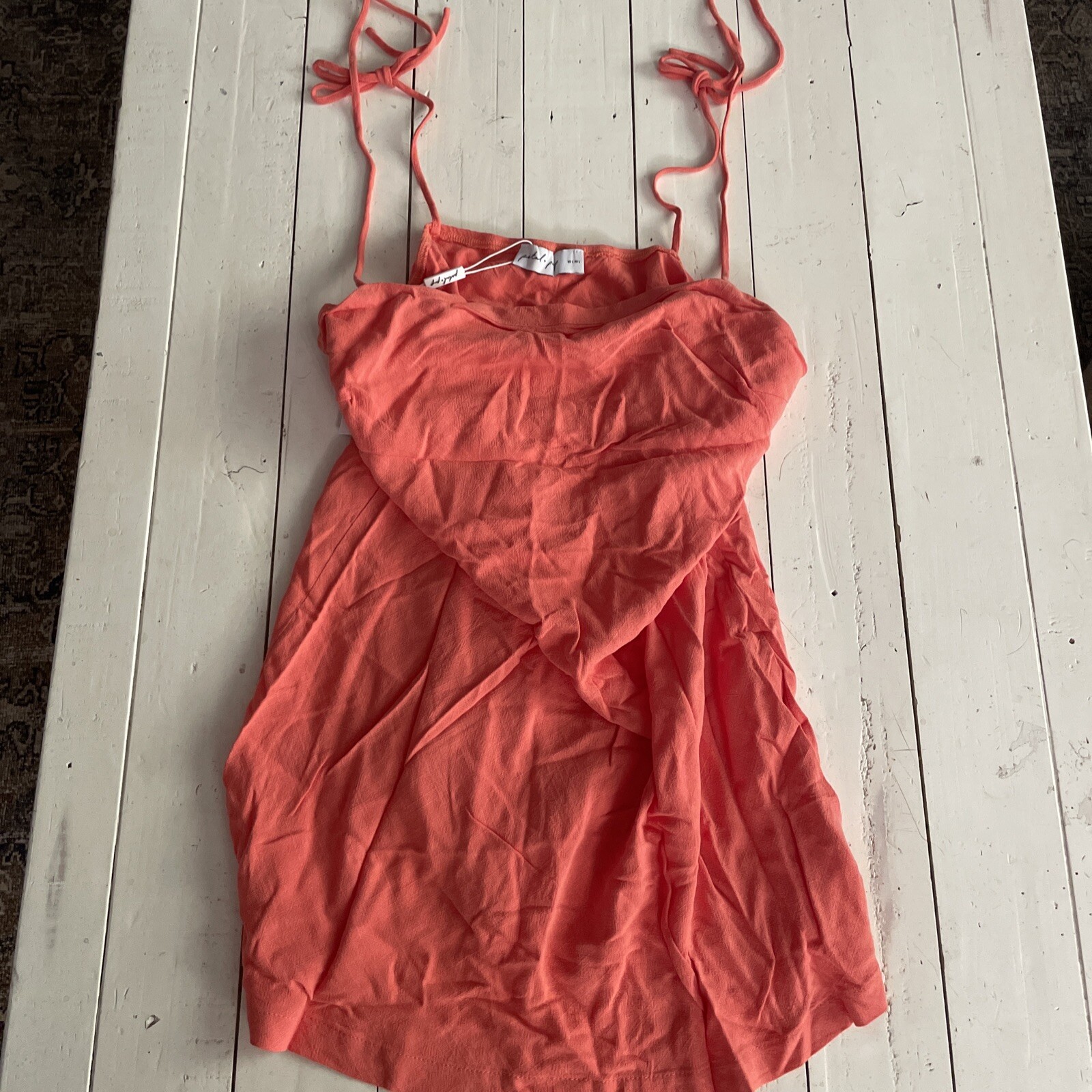 Petal and Pup Womens Sawyer Midi Mini Slip Dress In Orange NEW SIZE LARGE