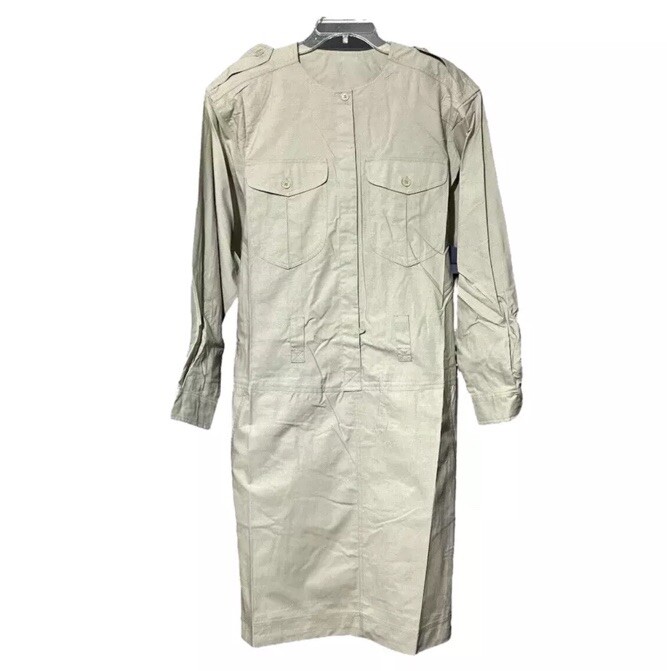 Related Separates Womens Beige/Tan Button Pockets Shirt Dress Size 7/8 New