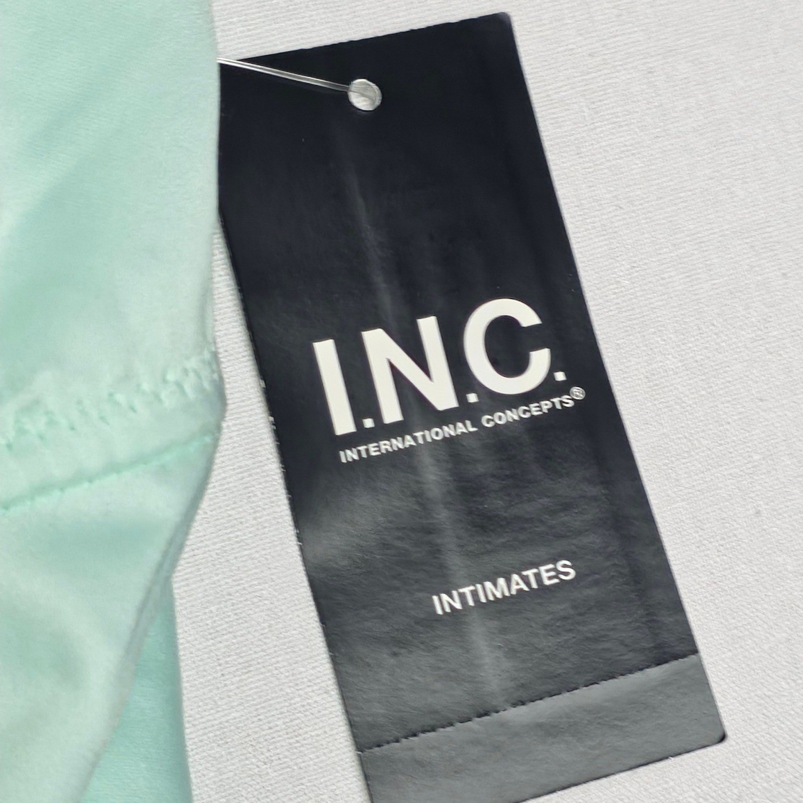 INC Intimates Womens Maxi Slip Dress Mint Green Medium Lace Underwire Nightgown