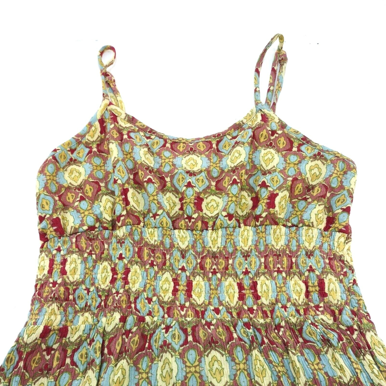 Mile Gabrielle Womens Sleeveless Floral Stretchy Dress Multicolor Size Med Used