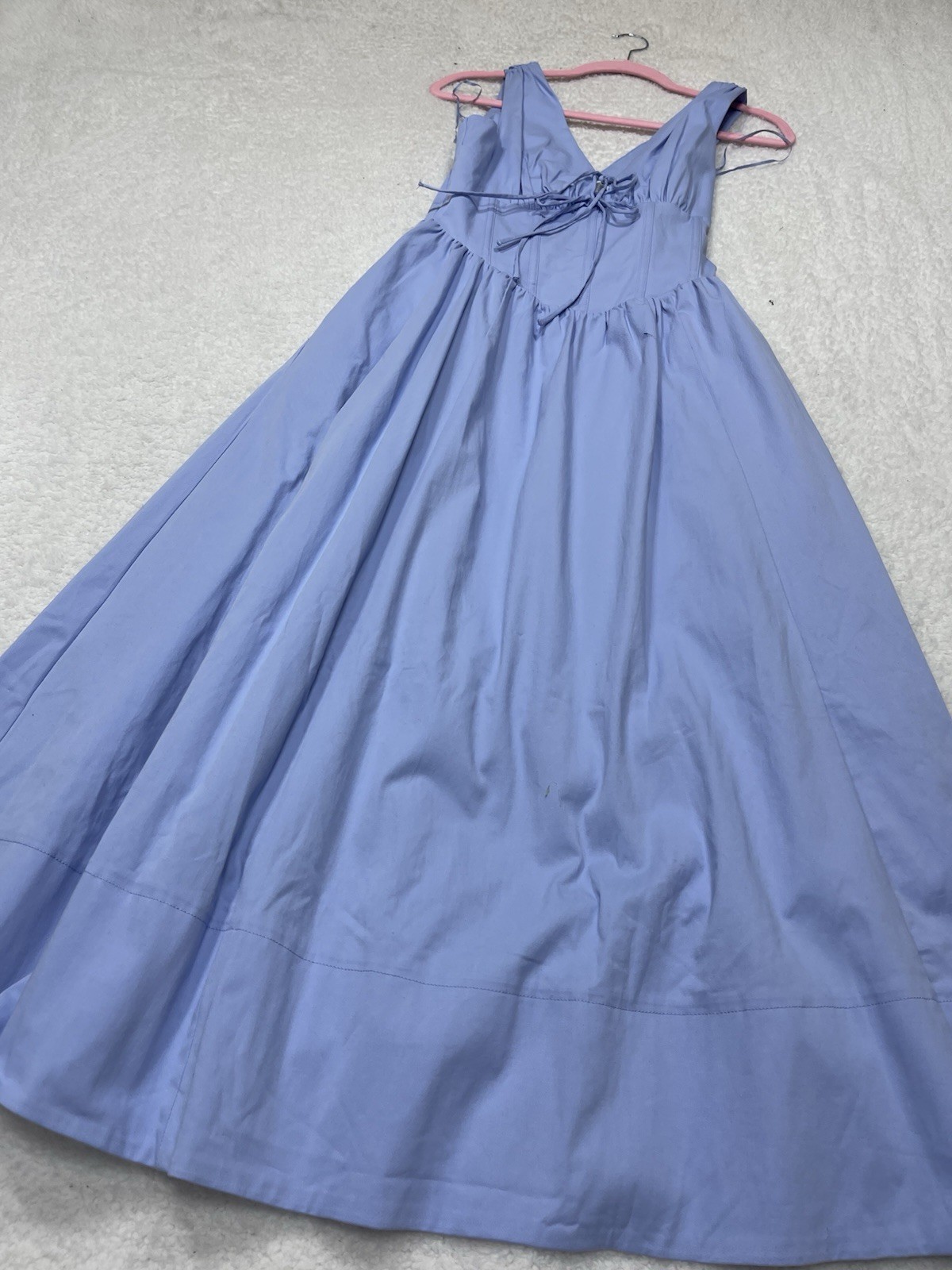 Anthropologie ASTR The Label Midi Dress Blue Maili Preppy Vacay Boho Small NWT