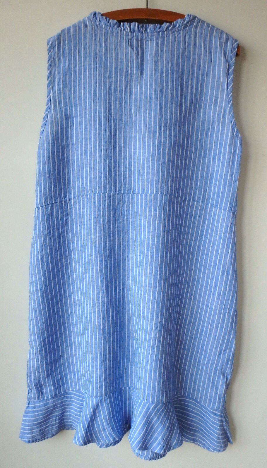 FLAX Designs Linen Dress M & L NWT Special Dress PERIWINKLE STRIPE