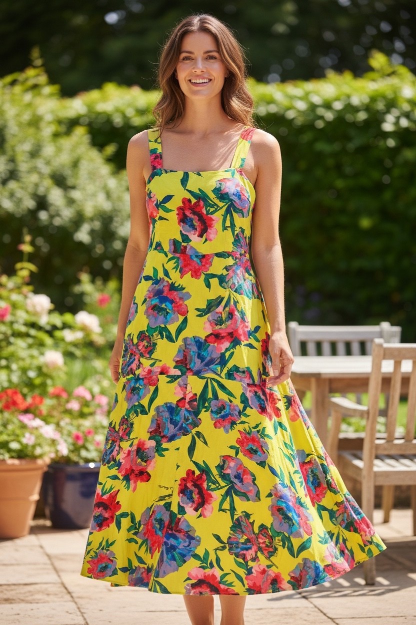 NWT Vince Camuto Floral Maxi Tiered Dress with Smocked Back, Size 1X