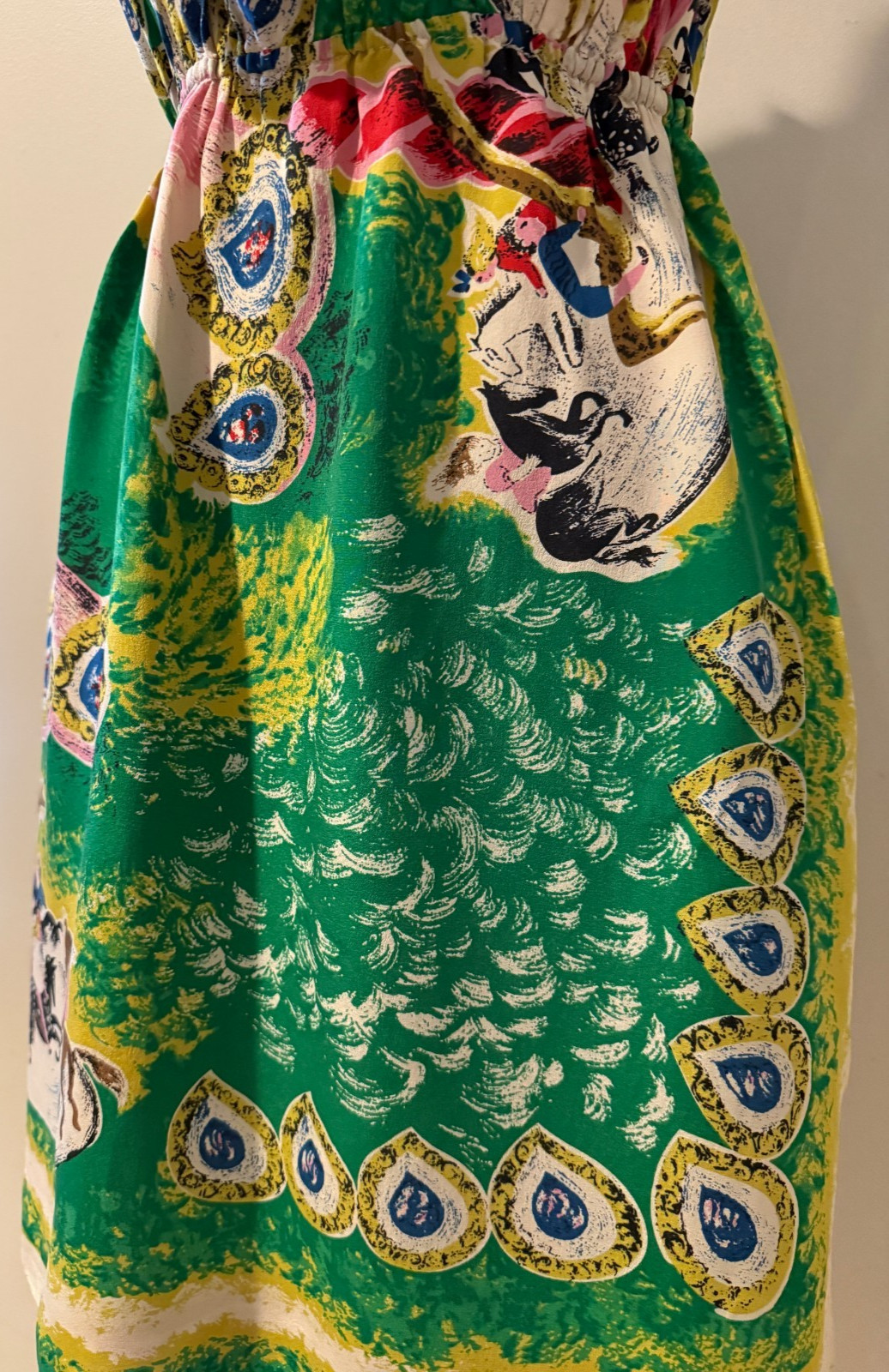 MOULINETTE SOEURS Womens Panoply Horse Carousel Silk Dress with Pockets – Sz 0
