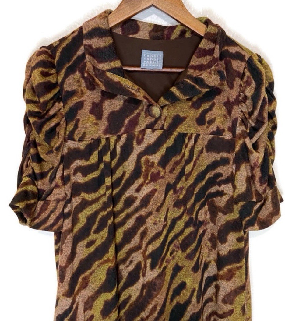 Rabbit Rabbit Rabbit Designs Animal Print Dress Women’s Large no size tag