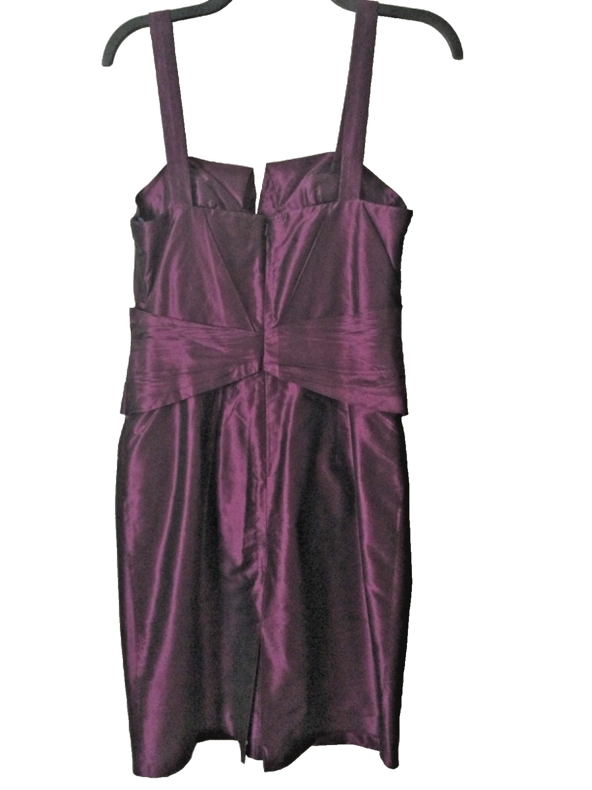 VERA WANG Lavender Label Purple Silk Cocktail Mini Dress 8 Straps Lined Zip
