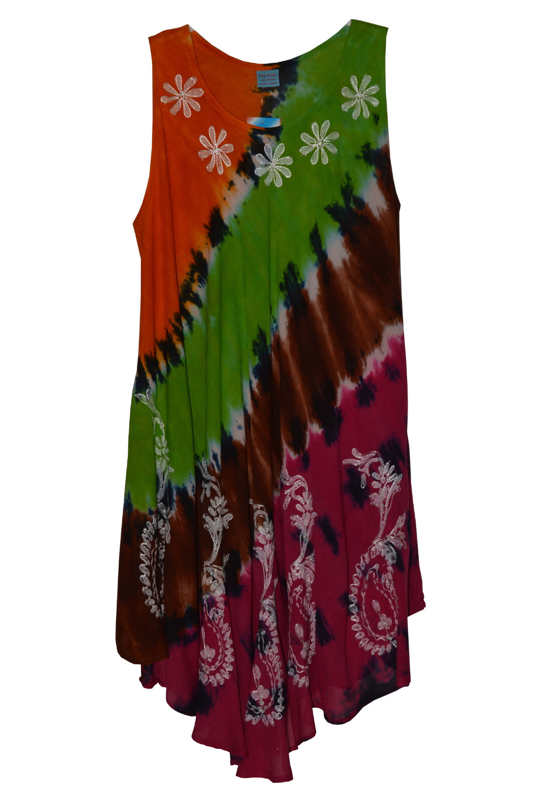 Summer dress tunic beach dress dress hippie boho tie dye 38 40 42 44 46 48 N°28.1