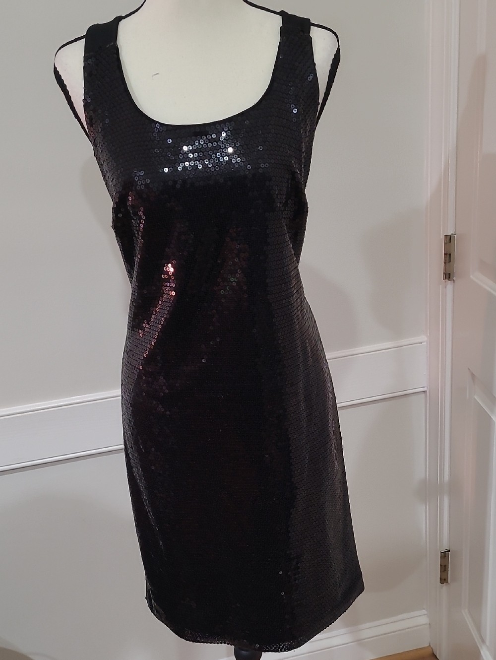 En Focus Studio Black Sequin Tank Dress – Size 12