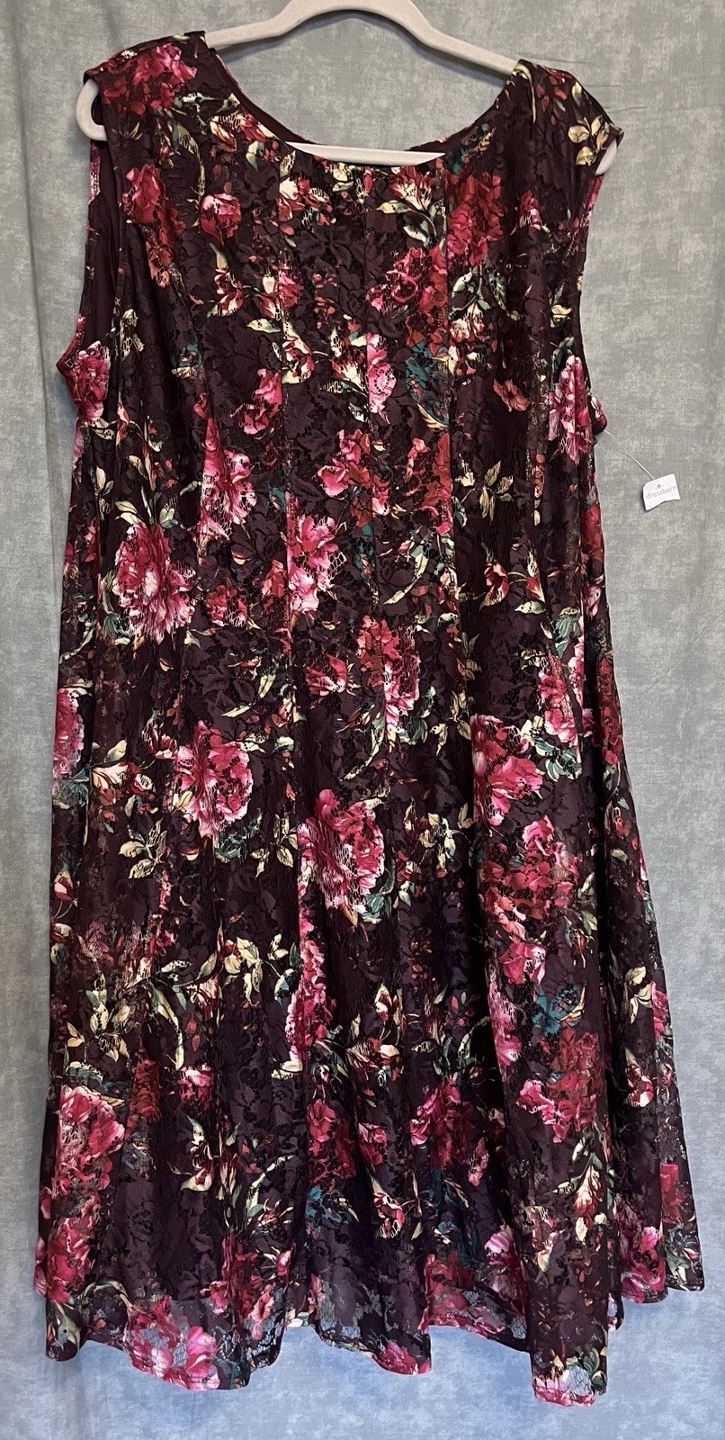 NEW size 22 Roz & Ali dress lace floral sleeveless 22W