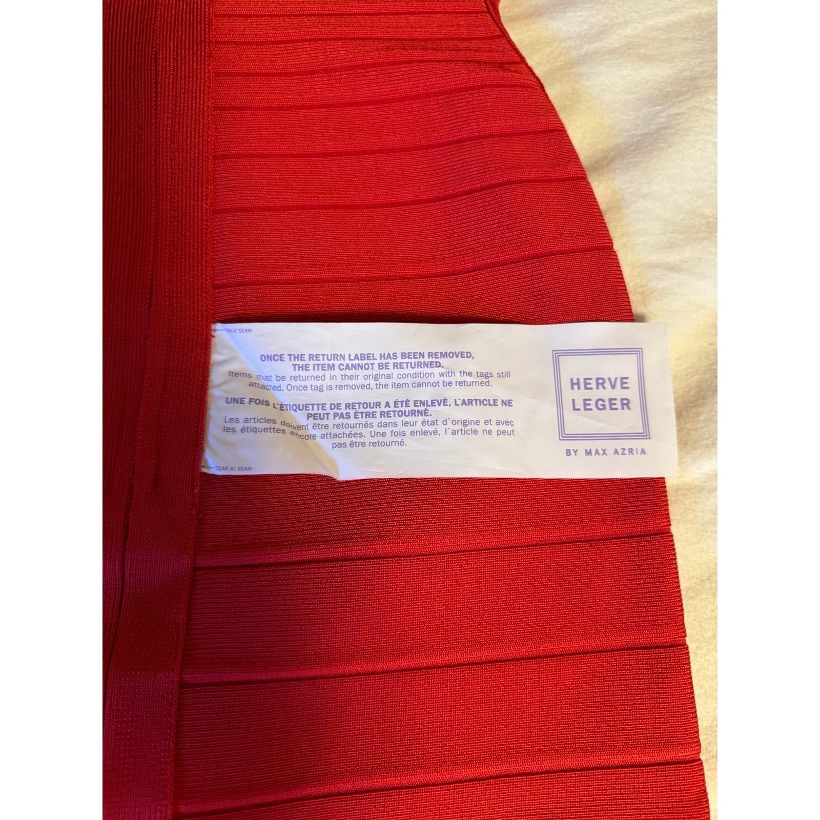 Y2K Herve Leger Red Body-Con Vintage Bandage Dress Size XS New With Tags