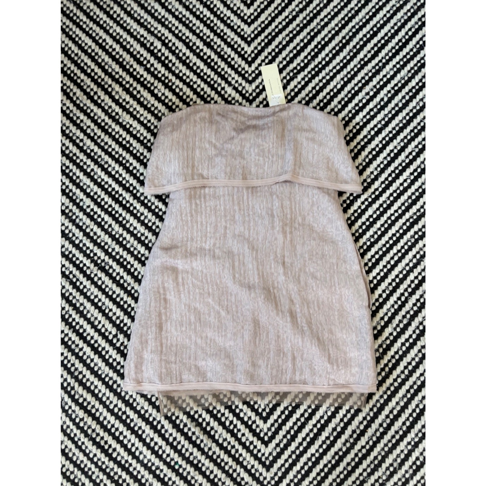 BCBGMAXAZRIA Runway Mauve Rose Textured Popover Mini Dress NWT Size 2