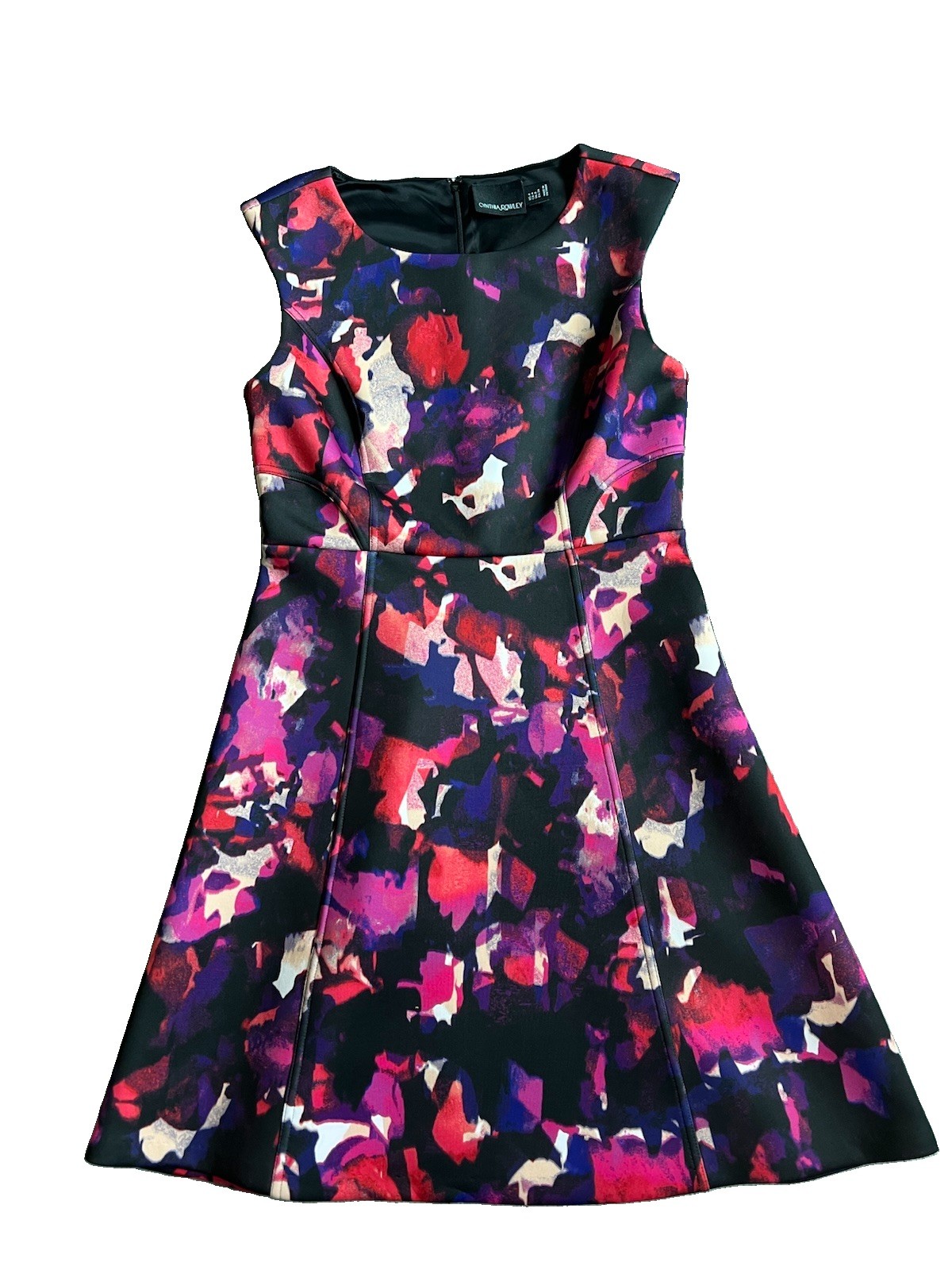 Cynthia Rowley Fit And Flare Colorful Sleeveless Dress Size 4 Wedding Party Date