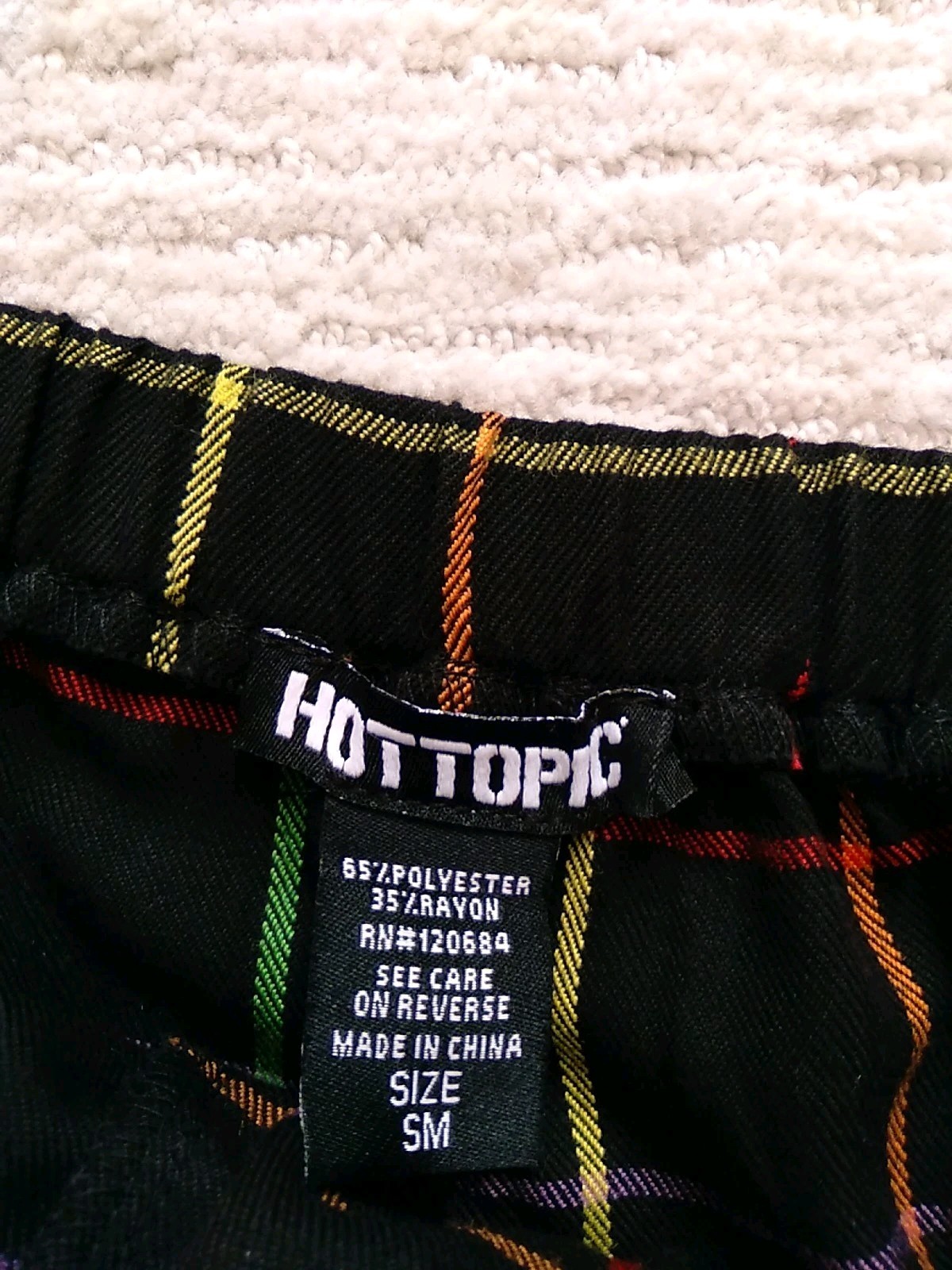 Hot Topic Rainbow Grid Corset Style Side Zip Dress Size Small Punk Grunge Goth