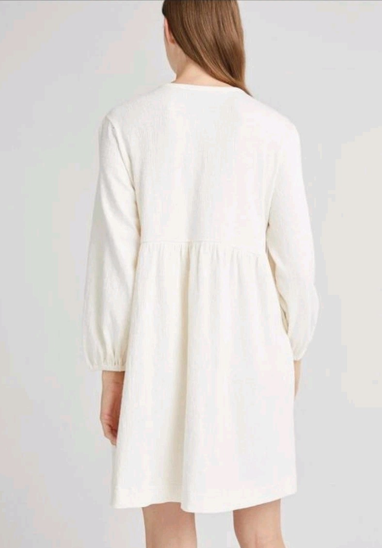 Richer Poorer Womens Bone Size M Cloud Button Up Long Sleeve Shirt Dress Frock