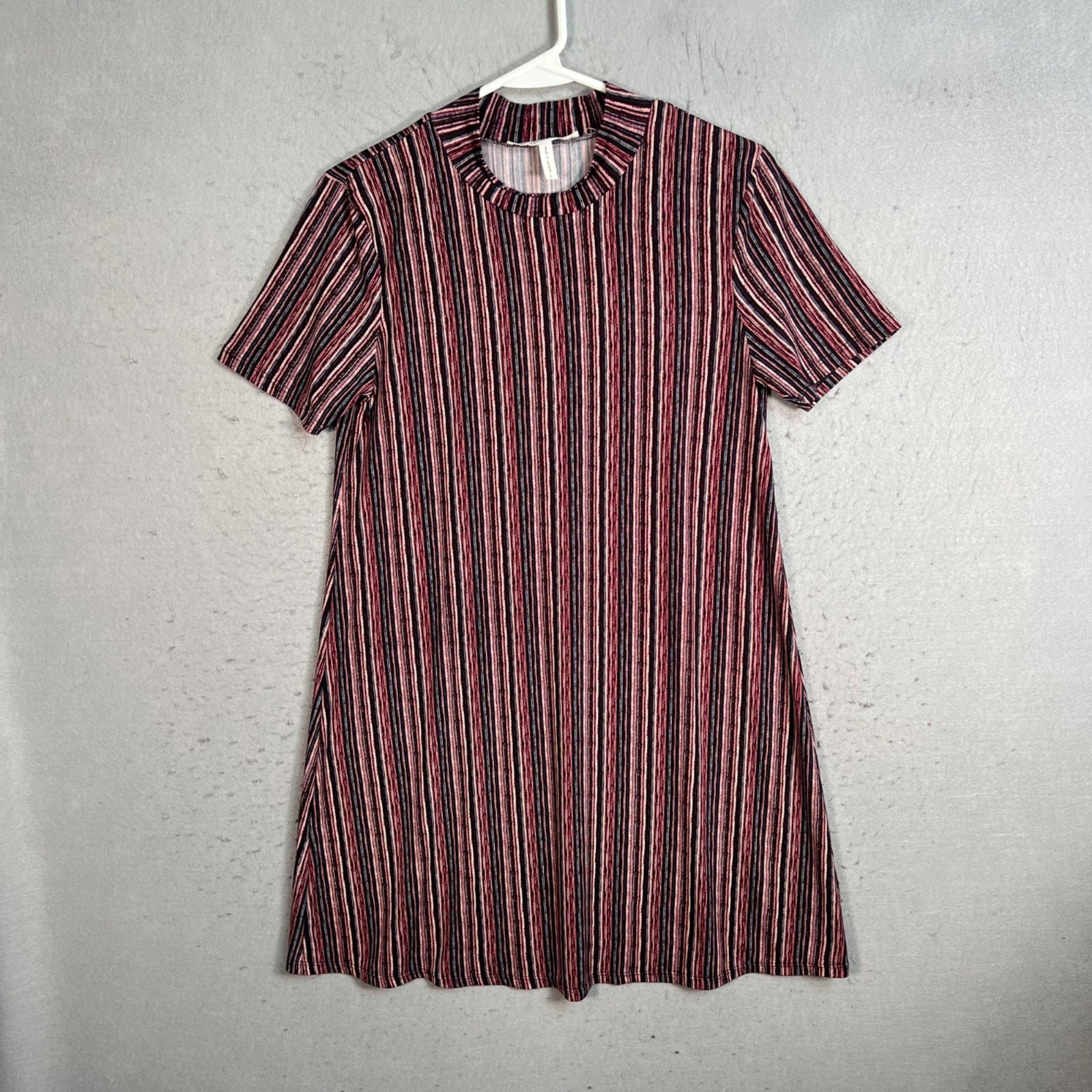 BCBGGeneration Womens Size Small Striped Short-Sleeve A-Line Dress