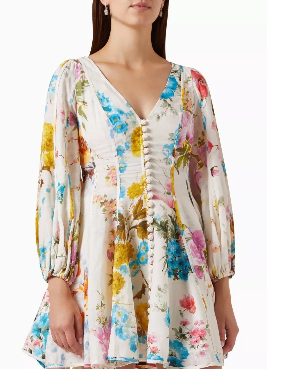 Zimmermann Linen Mini dress aus1 fits US 4 – 6 ( Bust 33.5”-34.3” )