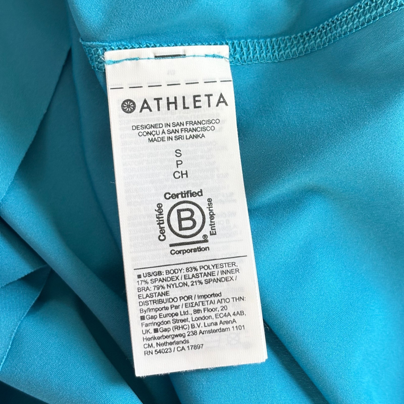 Athleta Break Point Dress Small Pacific Blue Athletic Athleisure Tennis 19234