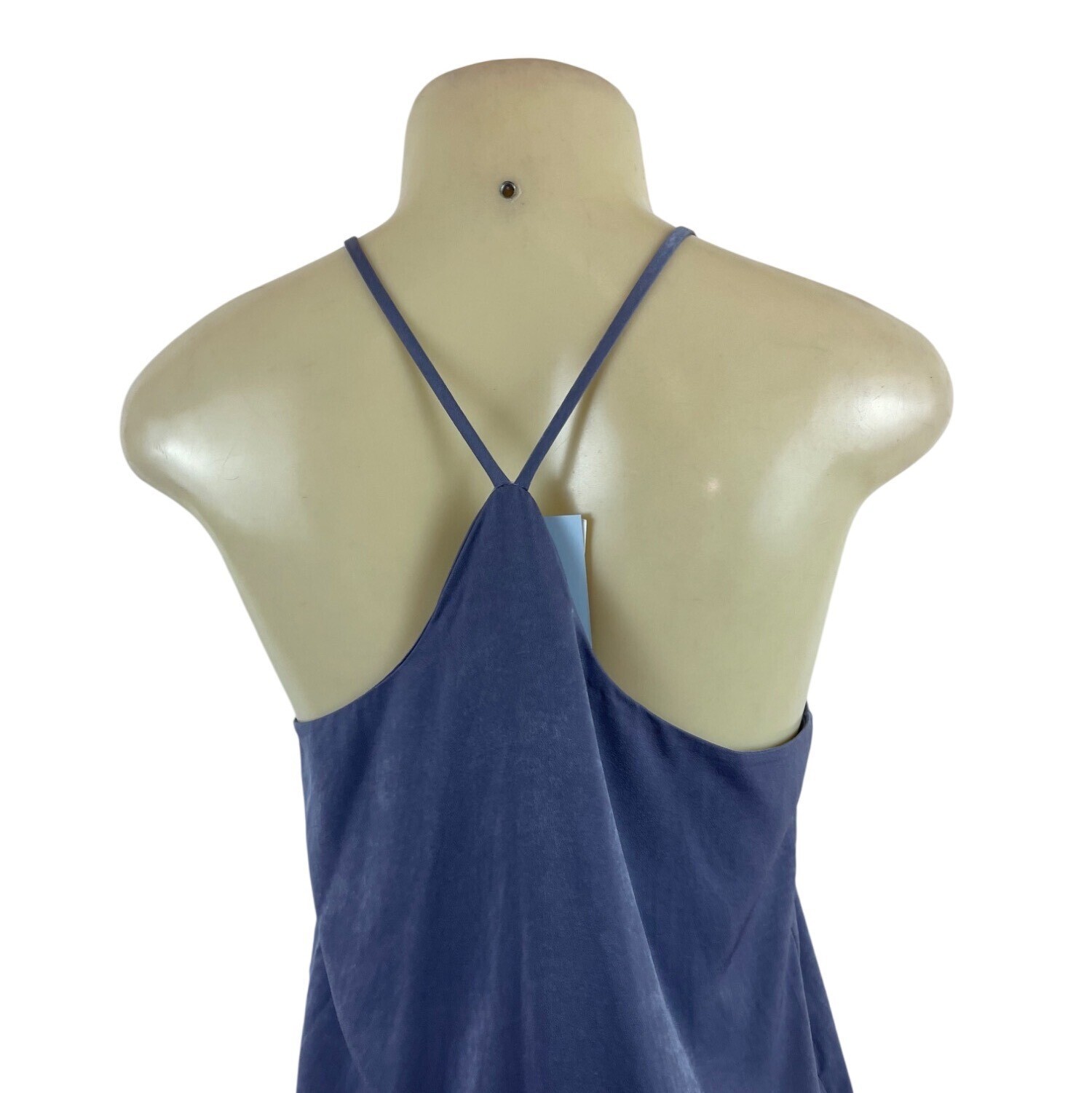 Soprano Womens Blue Spaghetti Strap Midi Dress With Halter Neck Sz S – New