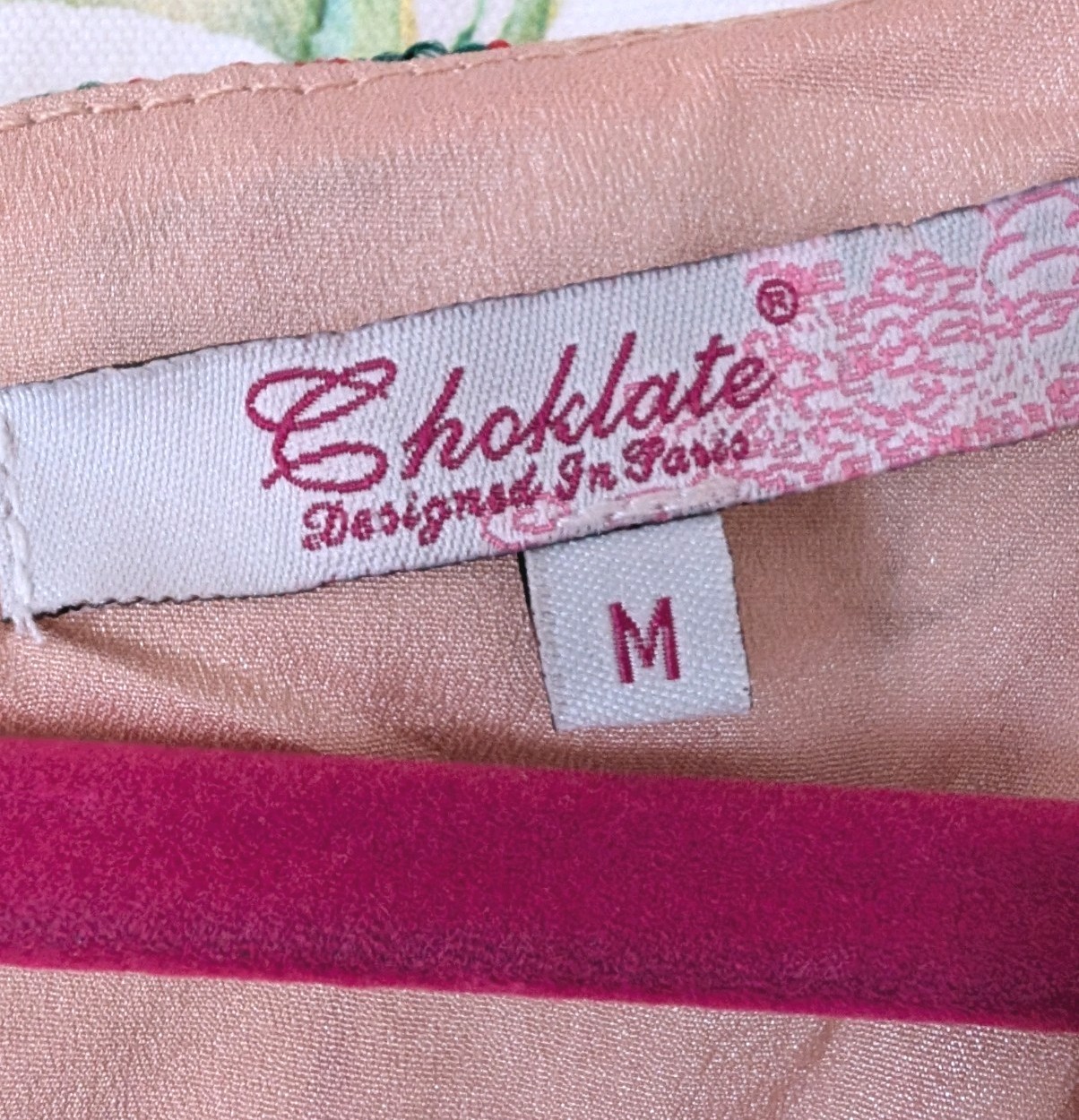 Choklate Designed In Paris Festive Floral Multicolor embroidered party dress, M