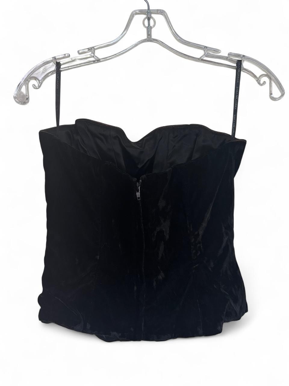 VTG Scott McClintock black/brown velvet sparkly corset top and maxi skirt Size 8