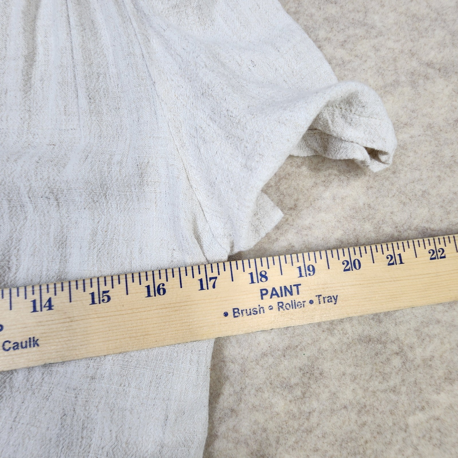 Roolee Maxi Dress Ivory Linen Blend Women L Button Front Cottagecore