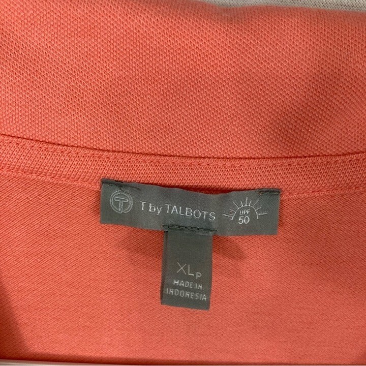 Talbots Orange Active Sleeveless Colar Piqué Polo Dress size XLP Golf Outdoor