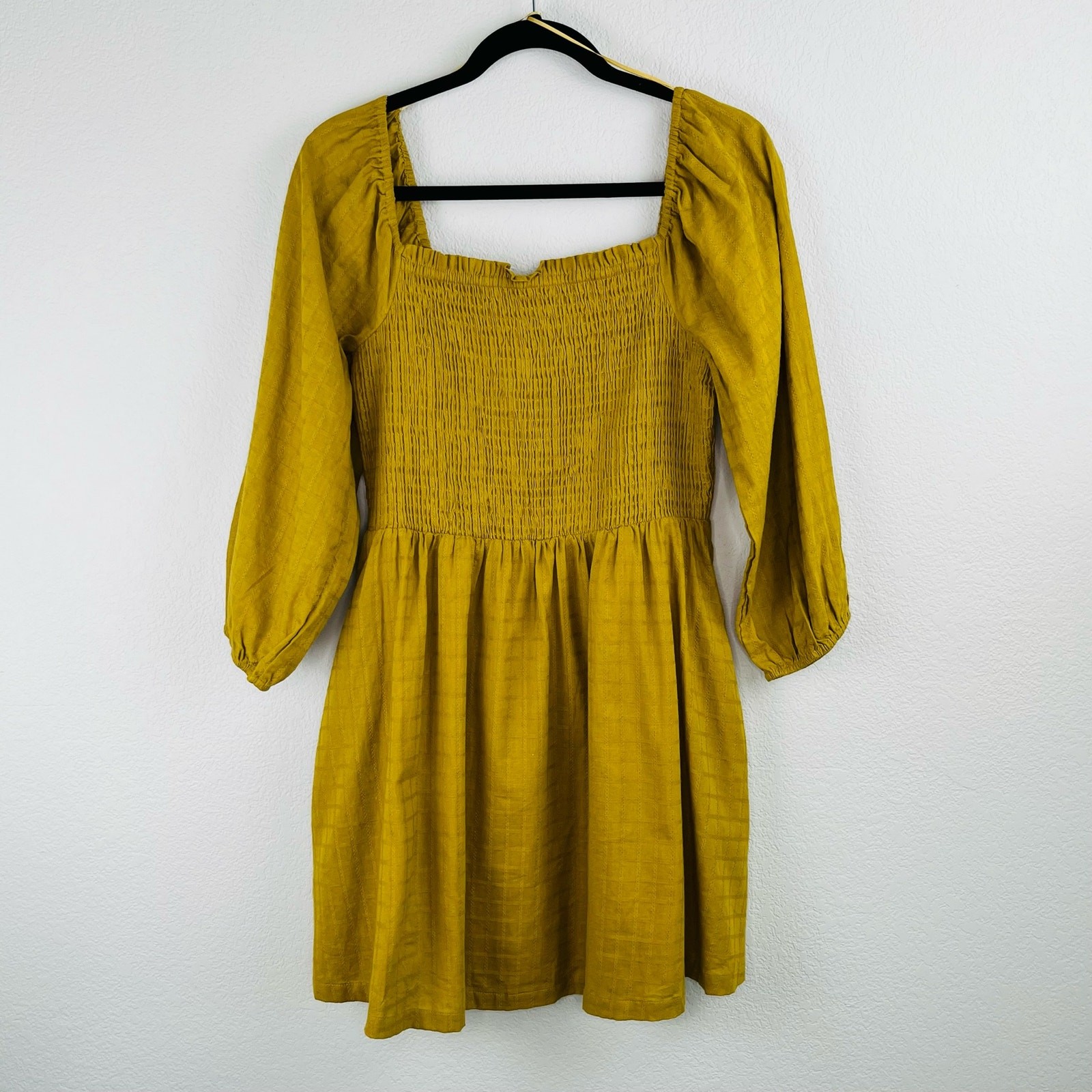 Lost + Wander Forest Jewel Smocked Mini dress in Ecru Olive Medium NWT MSRP $118