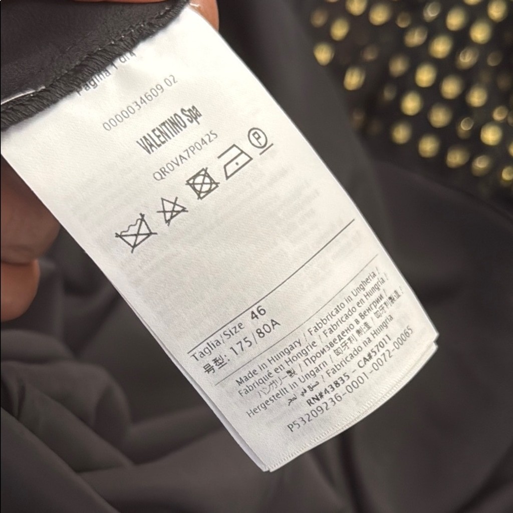 RED Valentino Black and Gold Bishop Sleeve cocktail dress pussybow