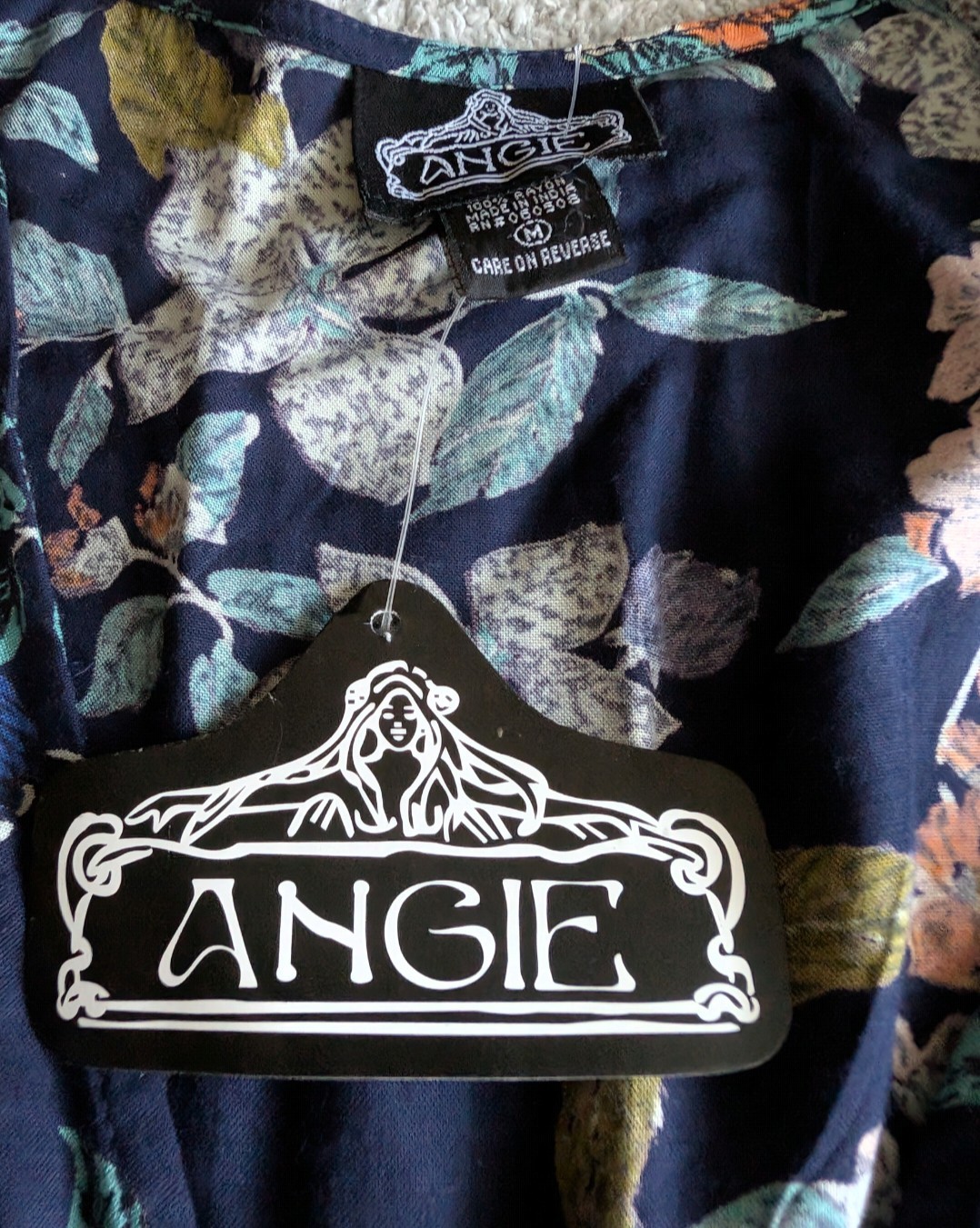 🌼B2G1🌼 Angie Navy Floral Romper Maxi Dress with Teal and Orange Accents NWT