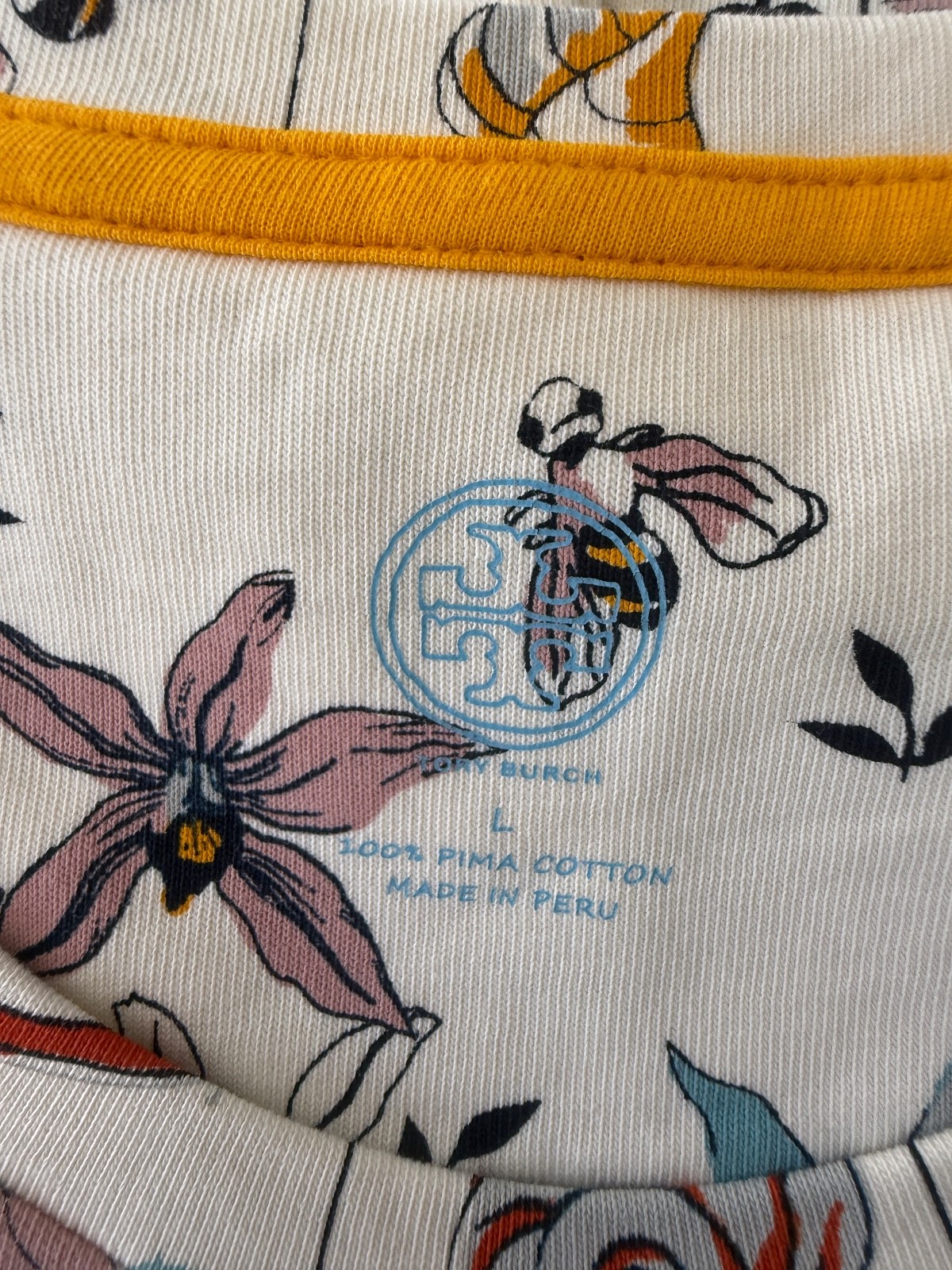 NEW TORY BURCH T-shirt dress short Sleeve Poetry of things Sizes M L NWT