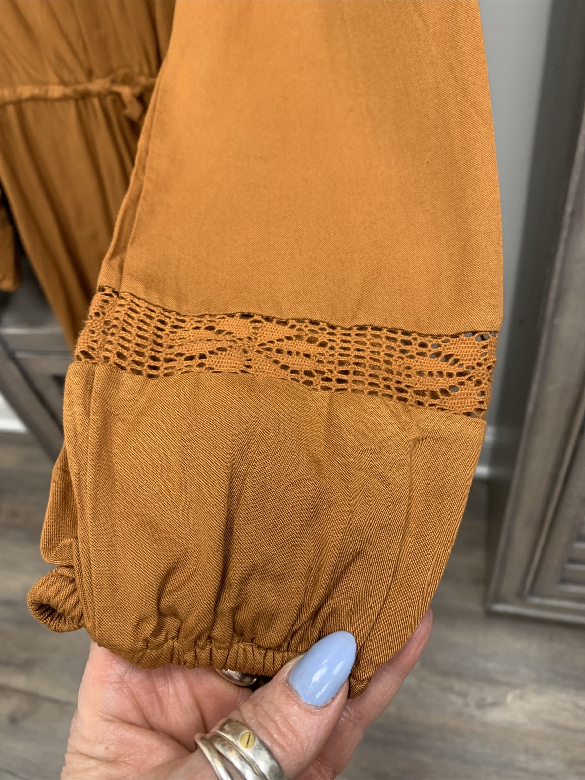 honey brown long sleeve cotton old navy dress size S Never worn