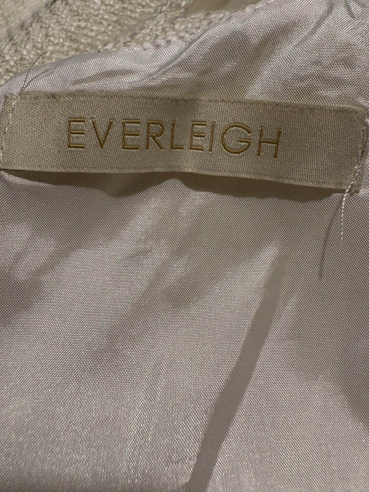 EVERLEIGH Tweed Cream Gold Sleeveless Dress Size Small Preppy Classic Academia