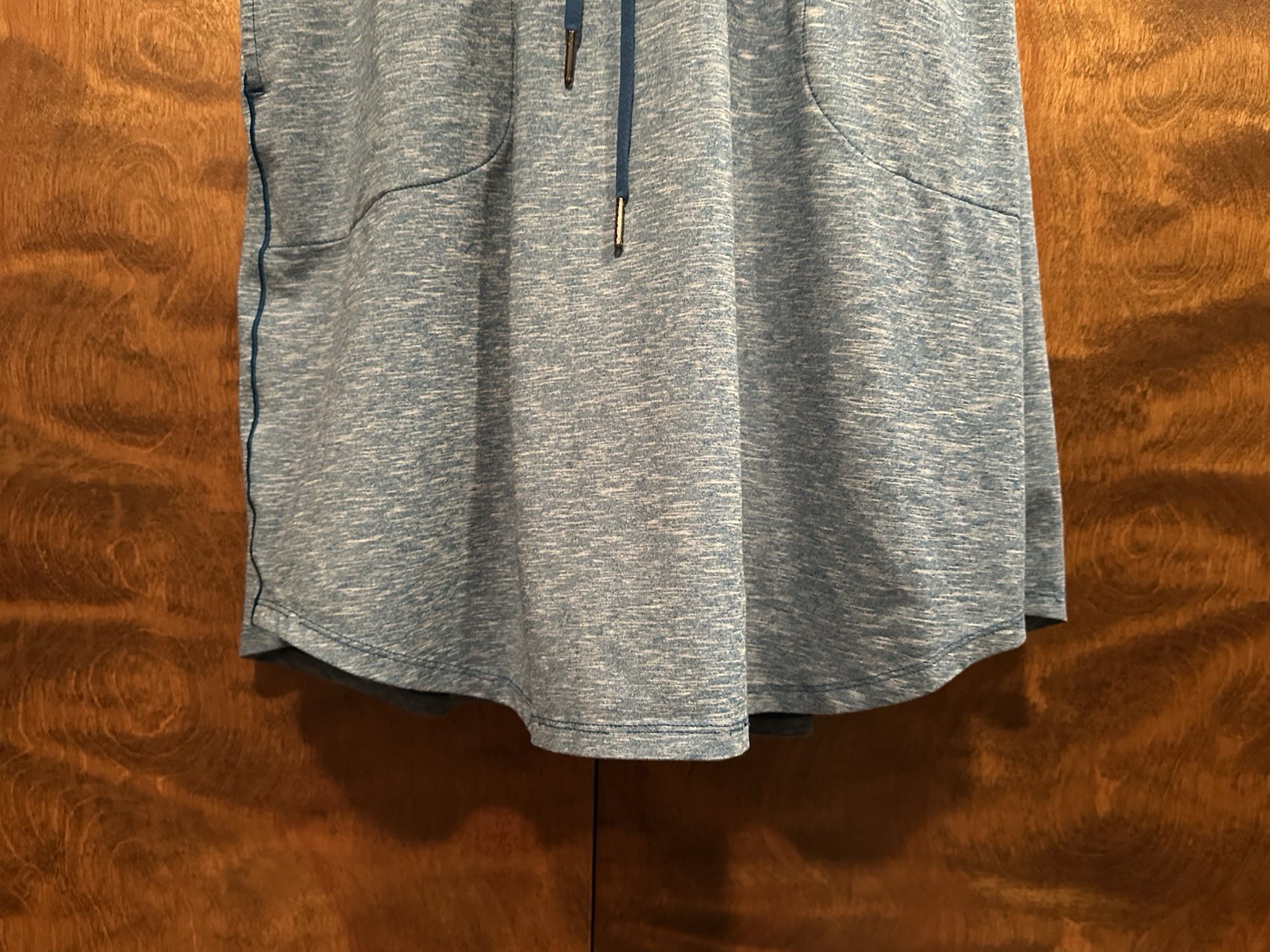 COLUMBIA Sleeveless Drawstring Waist Tank Dress Womens Plus 2X Blue Marled Knit