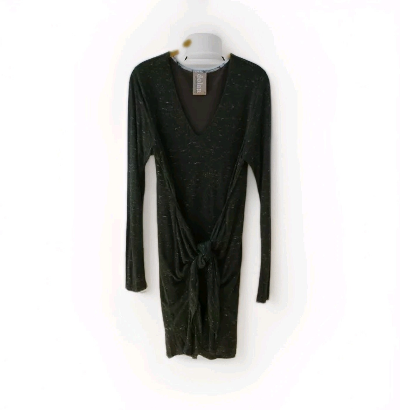 Dolan Left Coast Collection Spacedye Green Tie Front Dress Size Medium