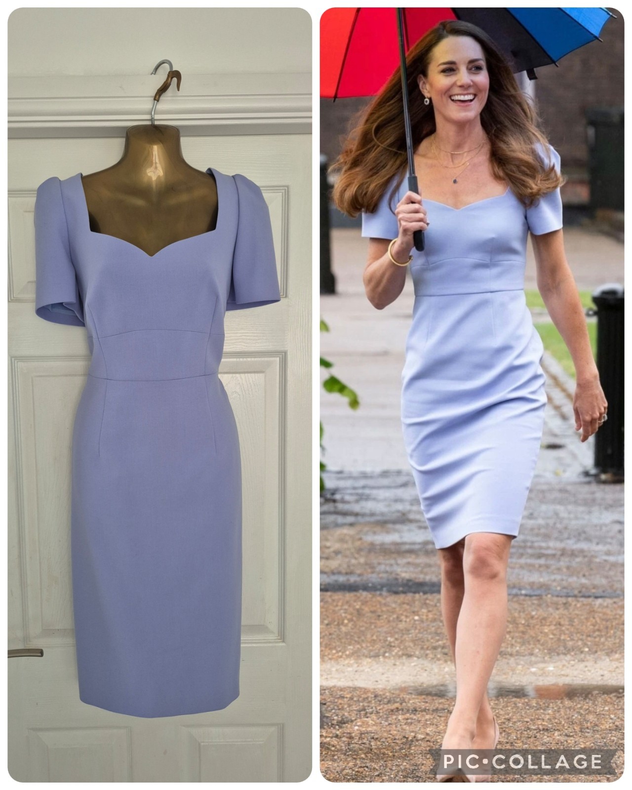 BNWT L K Bennett Ascot Dee Dress Iris Princess Royal UK 14 Us 10 Kate Middleton
