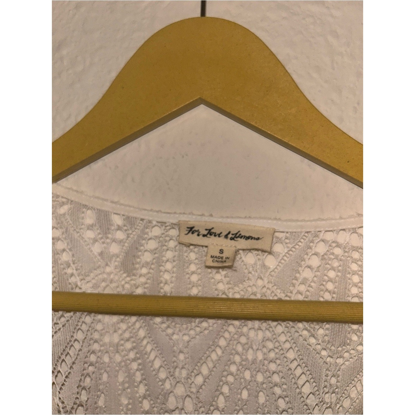 For Love & Lemons White Crochet Lace Dresw