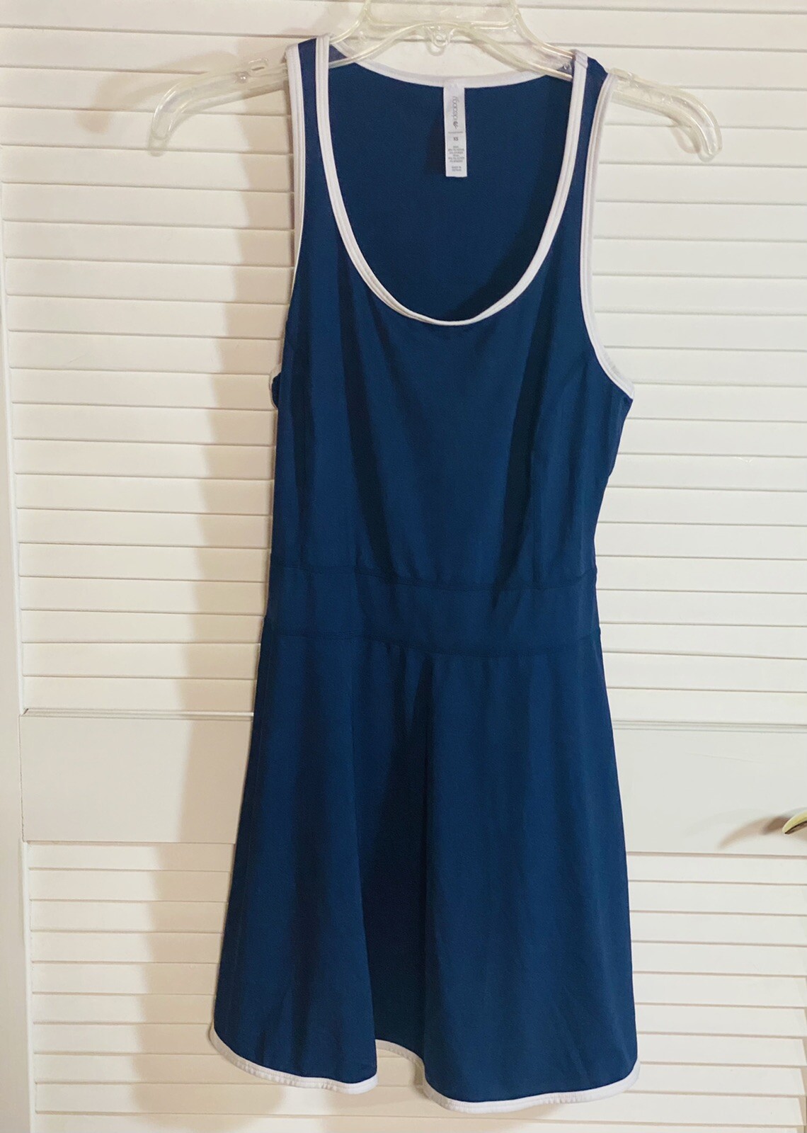 Ideology Women’s Dress Blue Active Wear Size XS Cover Up White Trim