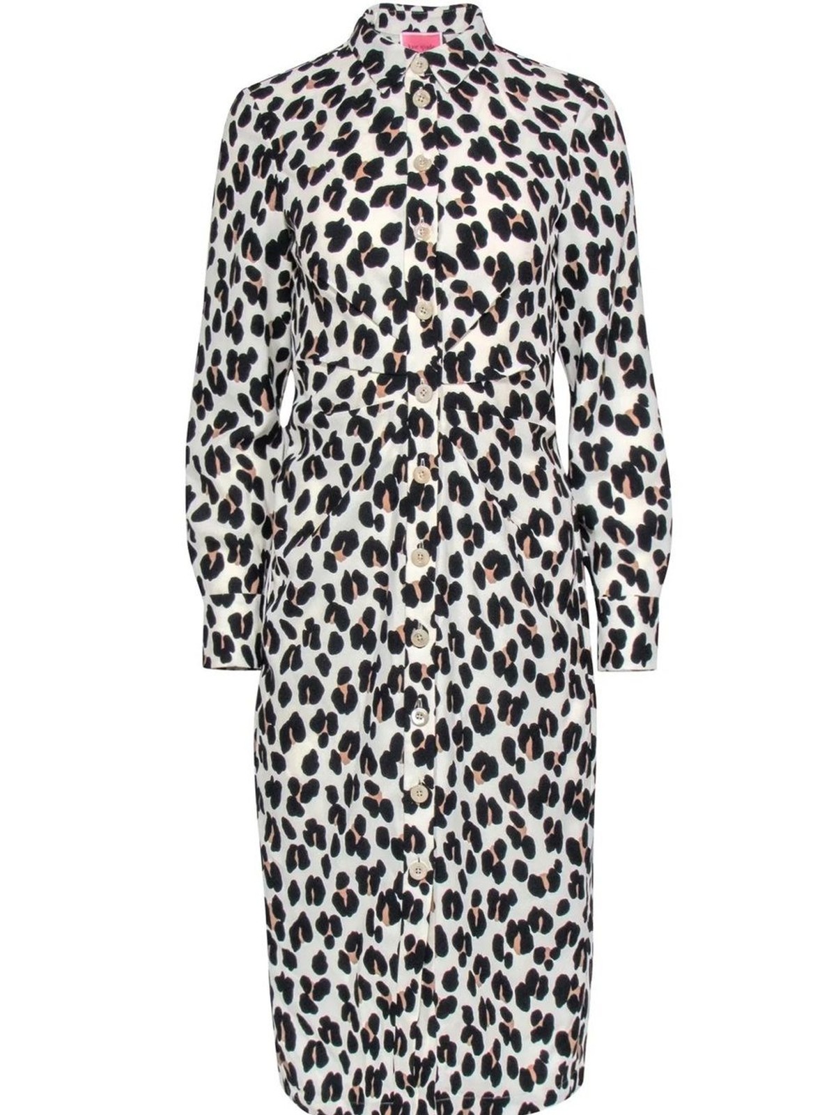 Kate Spade Leopard Print Button-Down Midi Shirt Dress