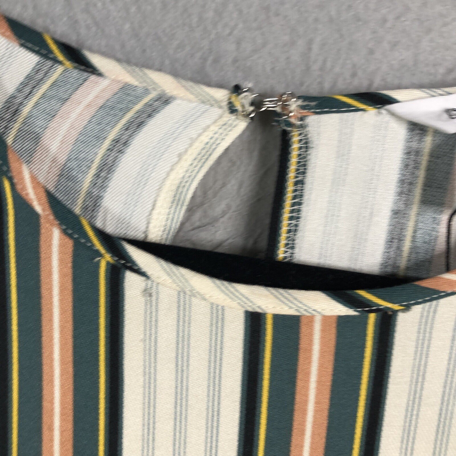 BCBGeneration Dress Womens Large Striped Drop Waist Rayon Retro Modern NEW