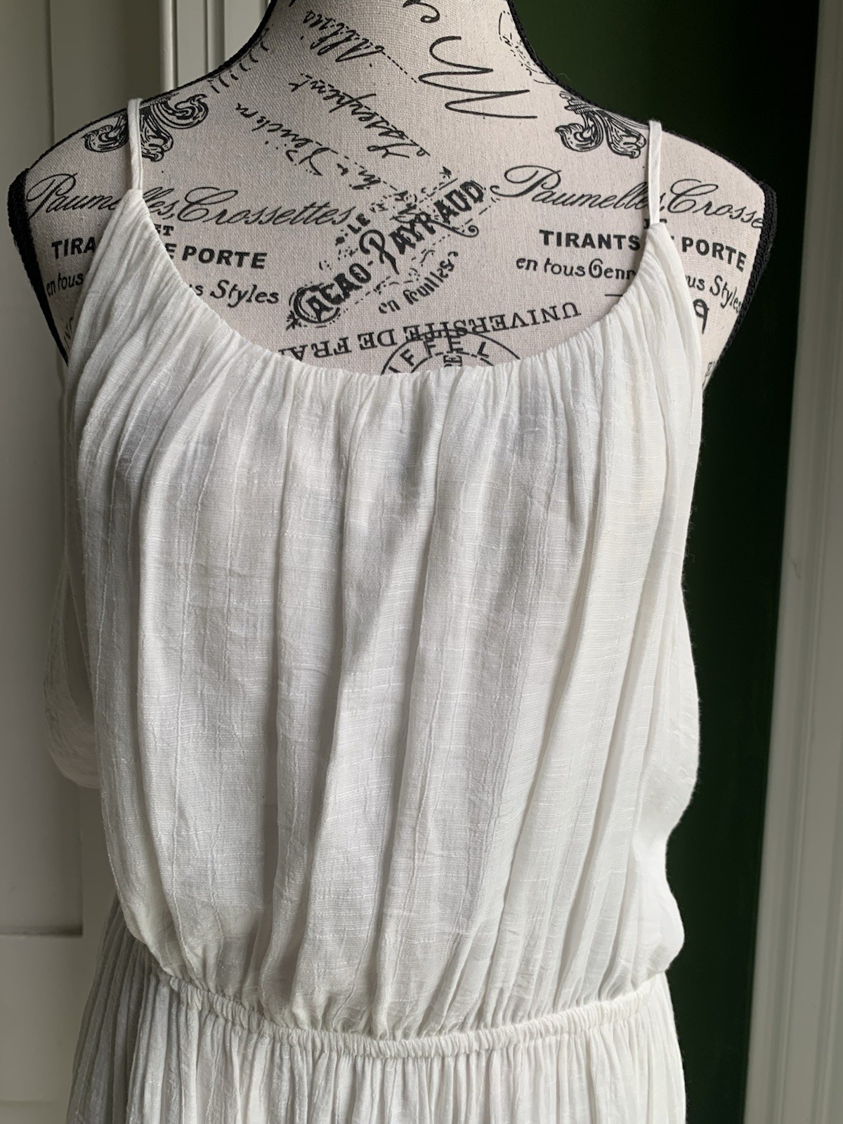 Mustard Seed White Blouson Ruffled Soft Cottagecore Dress Size Large