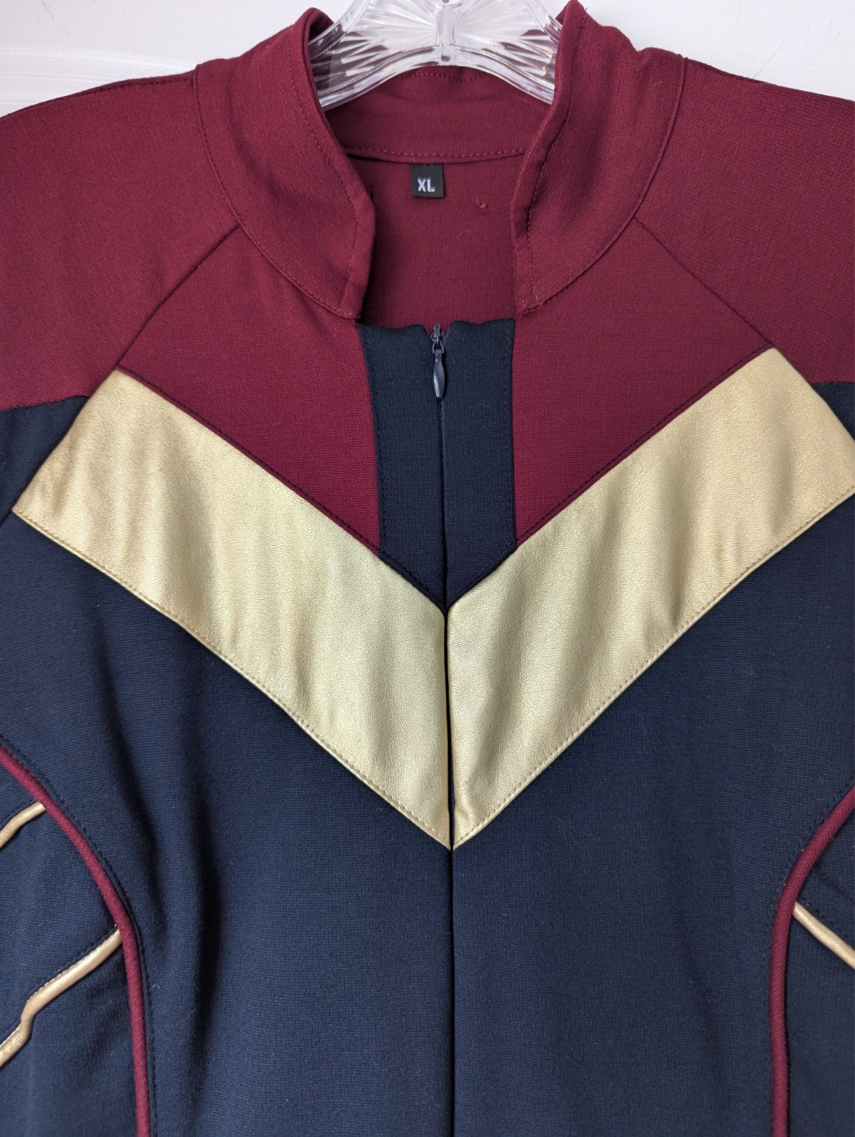 XL Elhoffer Design Marvelous Corps Dress gold navy burgundy pockets