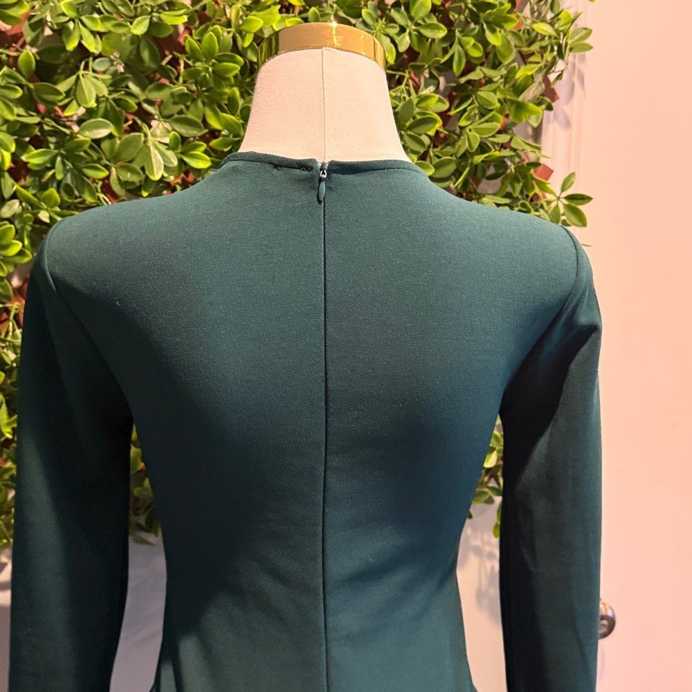 Make it Hot Green Long Sleeve Plunge V-Neck Cocktail Dress