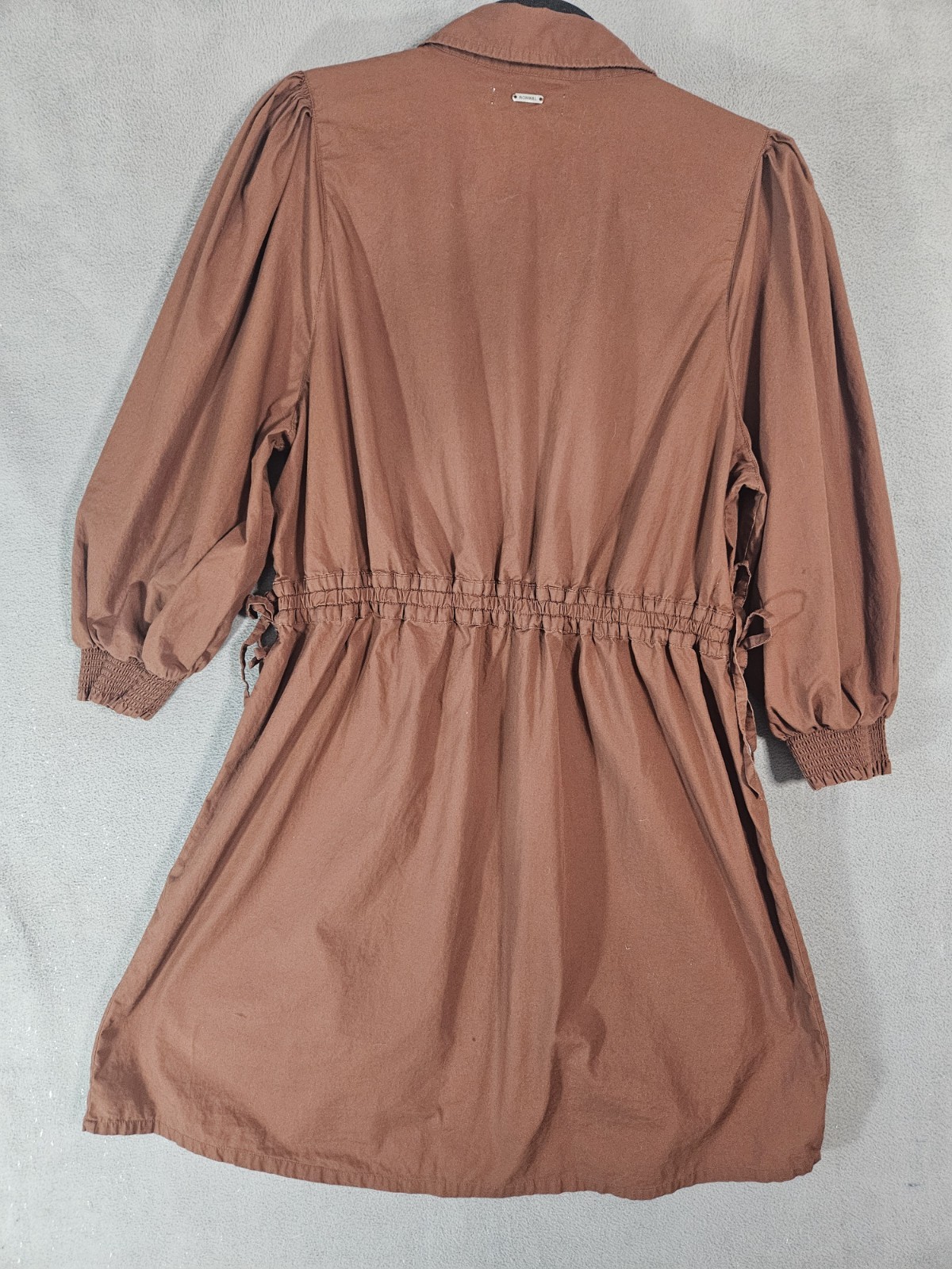 The Normal brand Avery Utility Dress Espresso XL Button Down Collared Boho